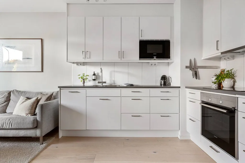 Kitchen - Modern Flat with Balcony in Kallhäll