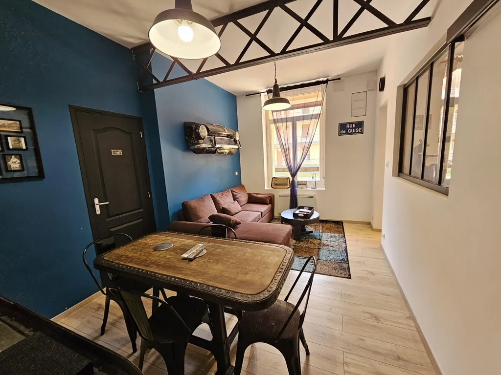 Dining Room - Renovated Ground Floor Apartment in Saint-Quentin