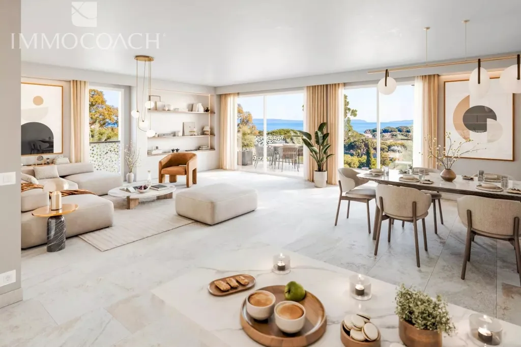 Séjour - Appartement T3 avec Terrasse et Jardin au Lavandou