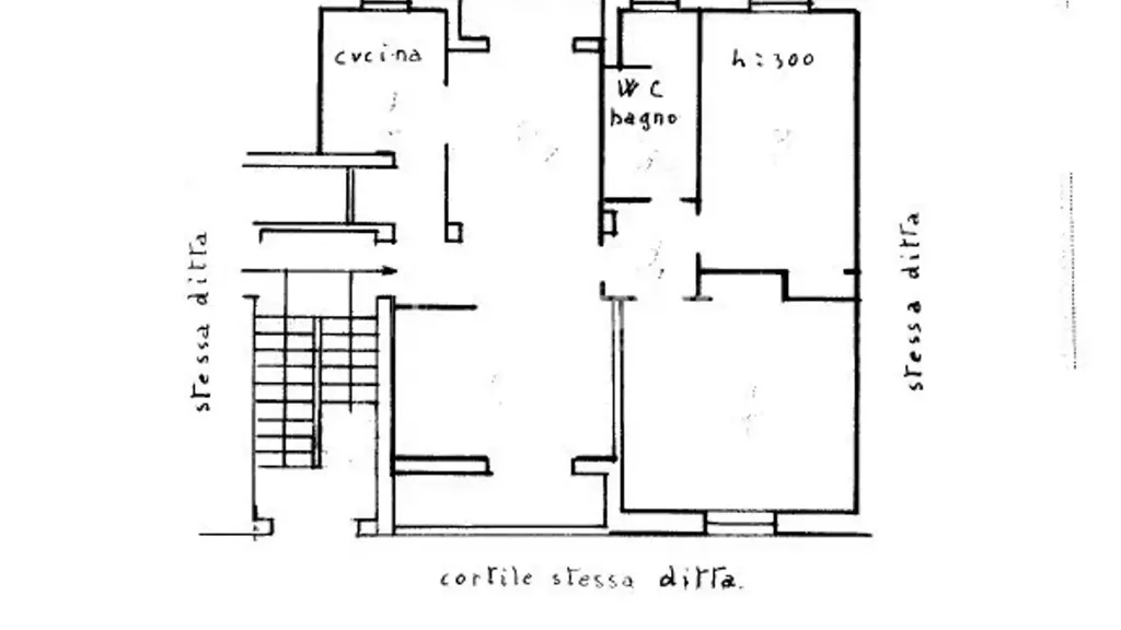 Planimetria - Appartamento con giardino condominiale a Napoli