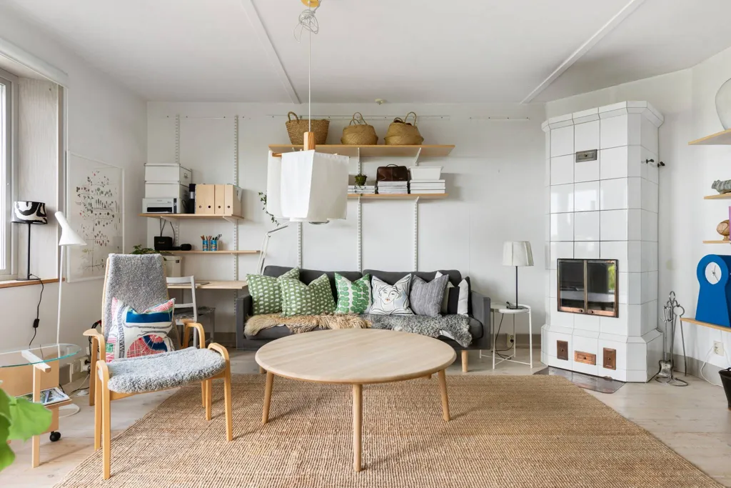 Living Room - Apartment with Garden in Nibble Skogsbrynsby