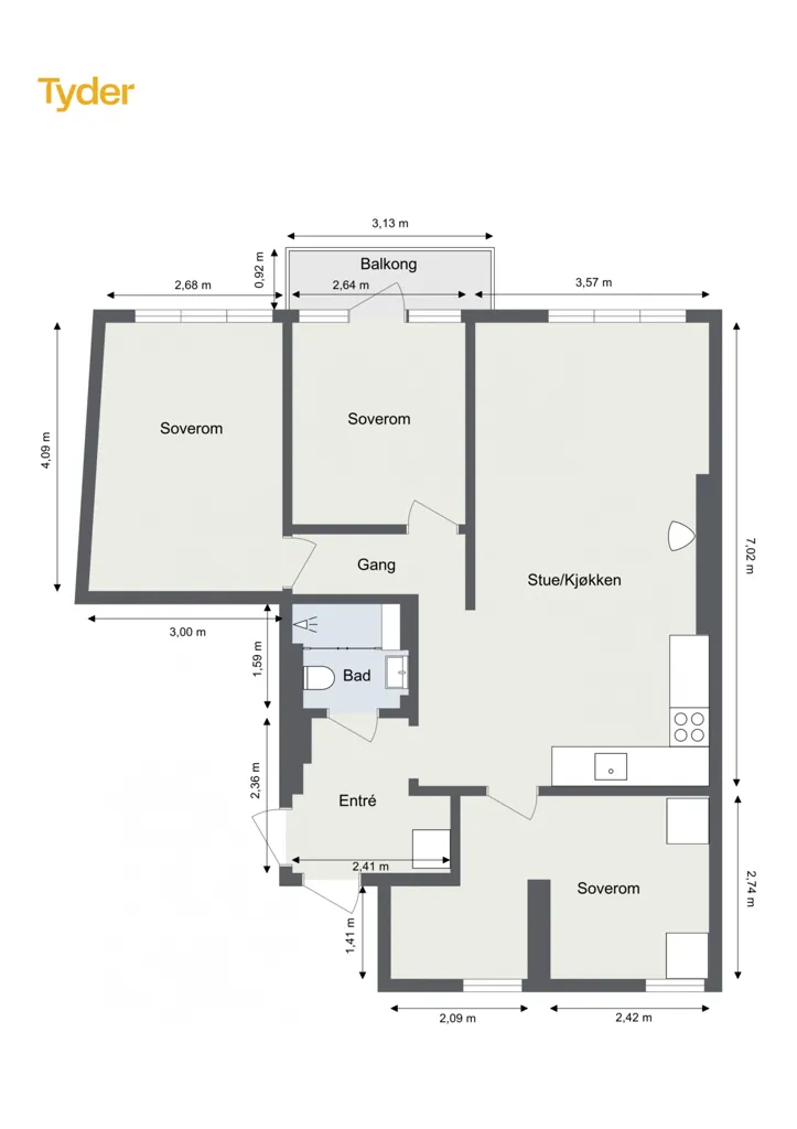 Plaan - Modern Apartment with Balcony in Fagerborg