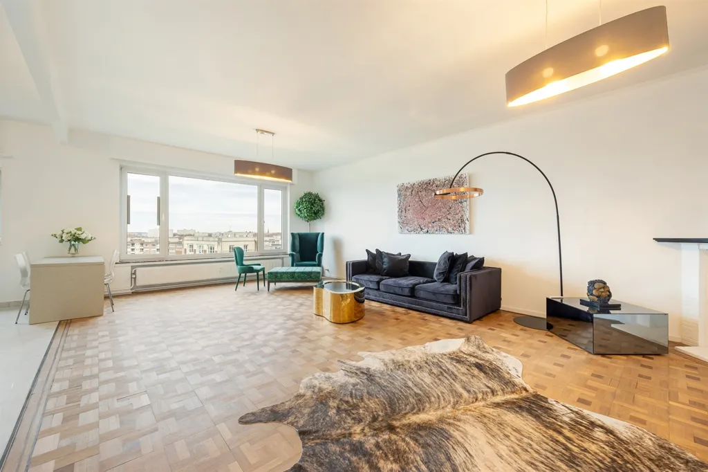 Living Room - Renovated Apartment with Views in Antwerp