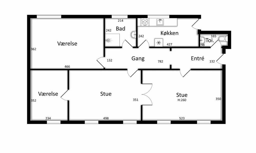 Plan - Apartment with Balcony in Vordingborg