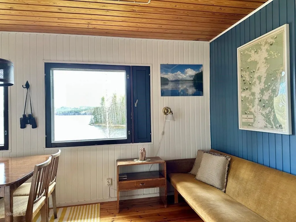 Living Room - Detached House with Lake View in Sysmä