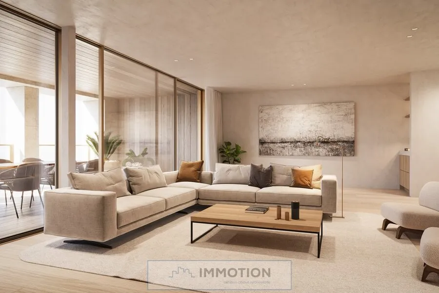 Living Room - Apartment Villa with South-Facing Terrace in Kortrijk