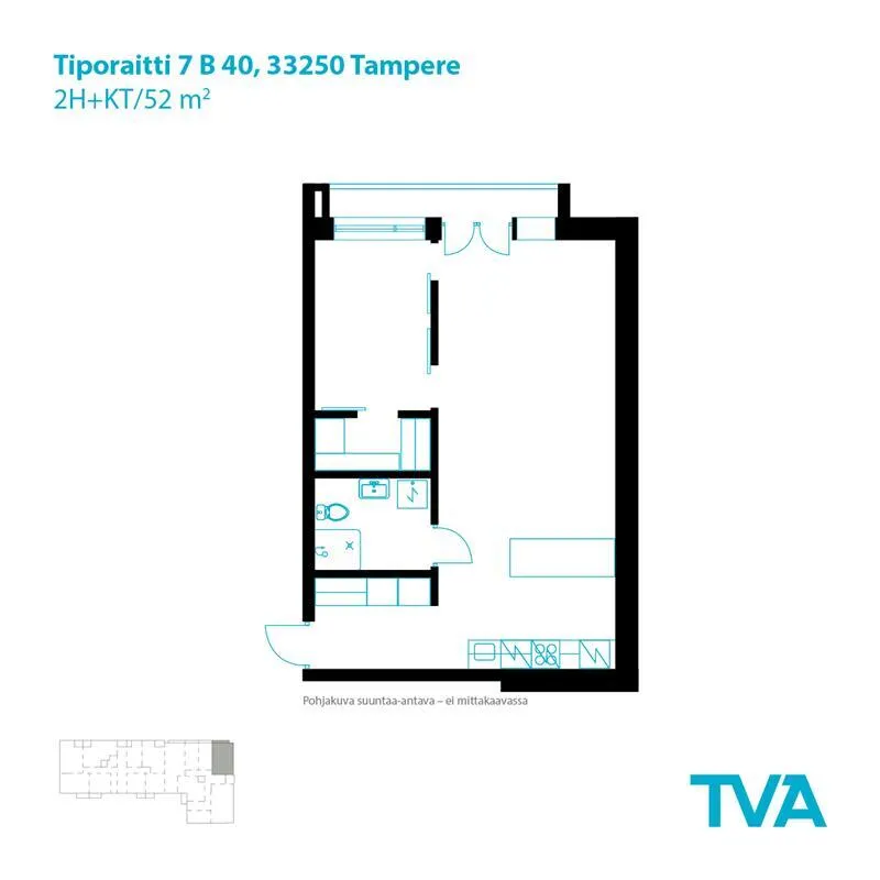 Planimetria - Urban Flat with Balcony in Santalahti, Tampere