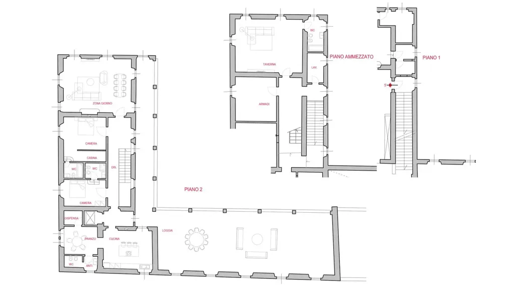 Plaan - Historic Villa Apartment with Panoramic View in Scandicci