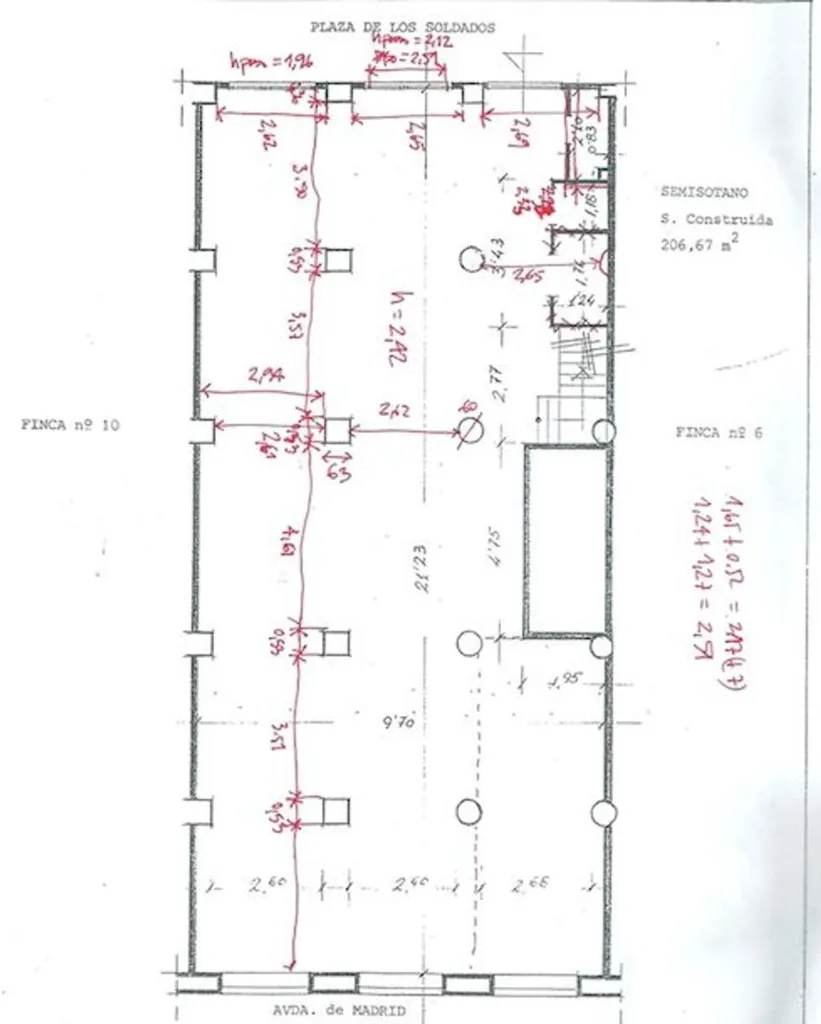 Plan - Spacious Garage Premises in Amara, Donostia