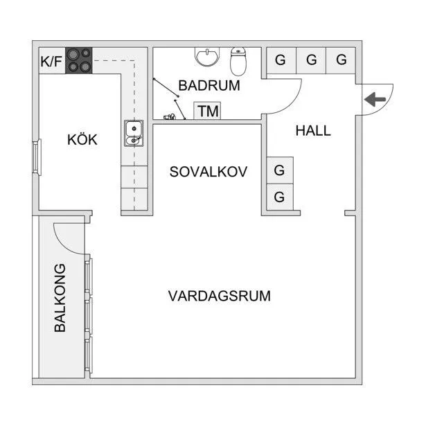 Plaan - One-Bedroom Flat with Balcony in Herrhagen
