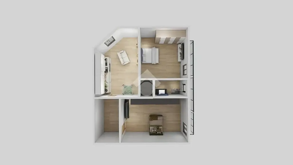 Plan - Bright Apartment with Balcony in Foggia Centre