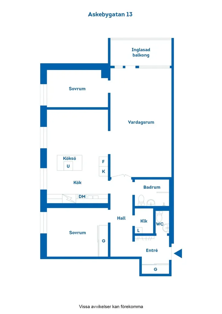 Planimetria - Apartment with Balcony in Norrköping