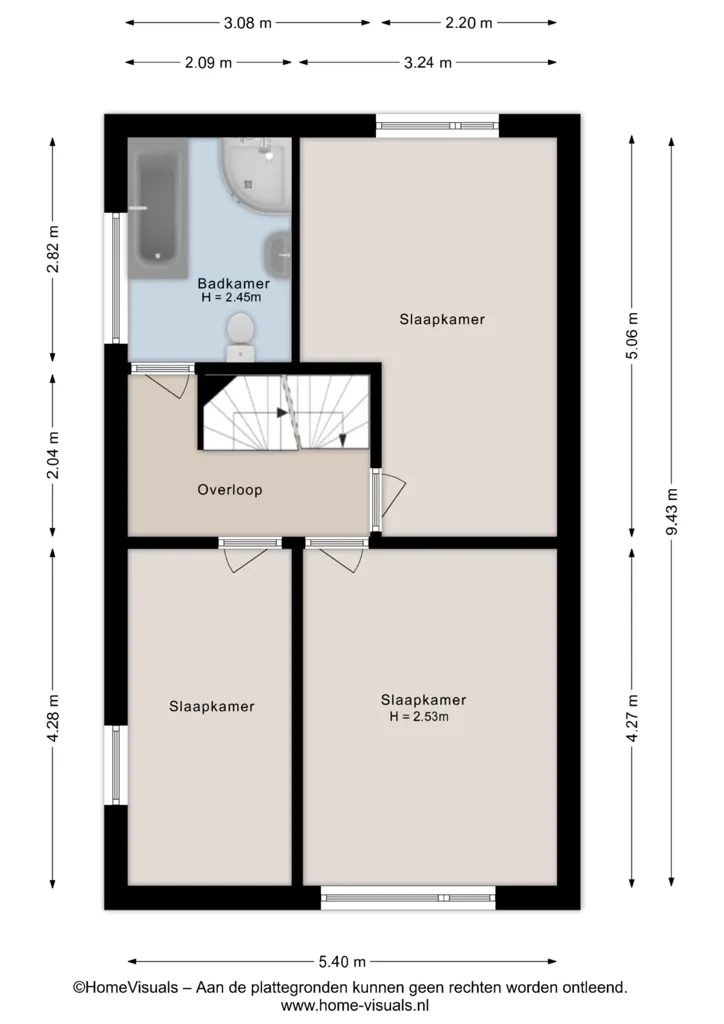 Plaan - Two-Storey House with Garden in De Maten, Kampen
