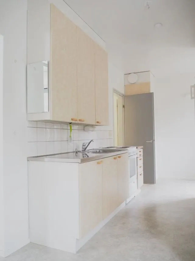 Kitchen - Twin Apartment with Balcony in Puhos, Kitee