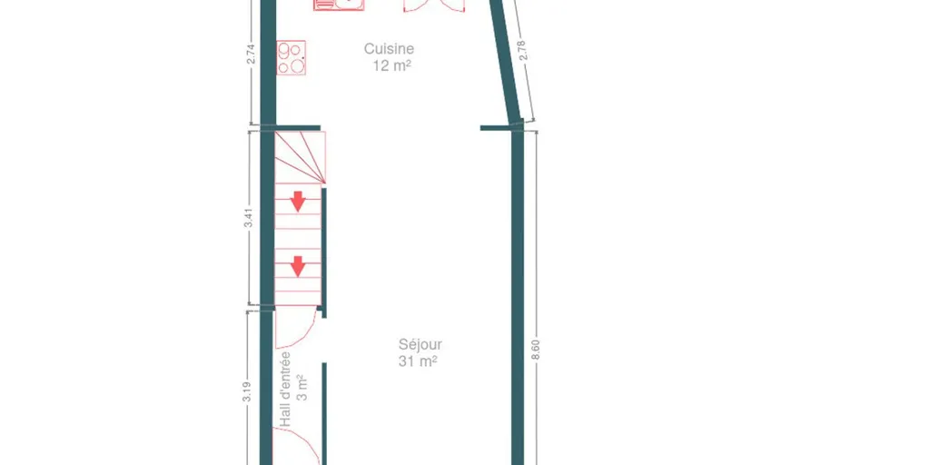 Floor Plan - Renovated 3-Fronted House in La Hulpe