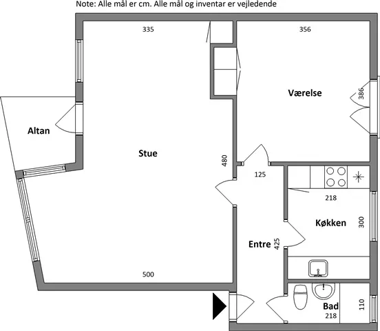 Plan - Open-Ended Apartment with Balcony in Holstebro