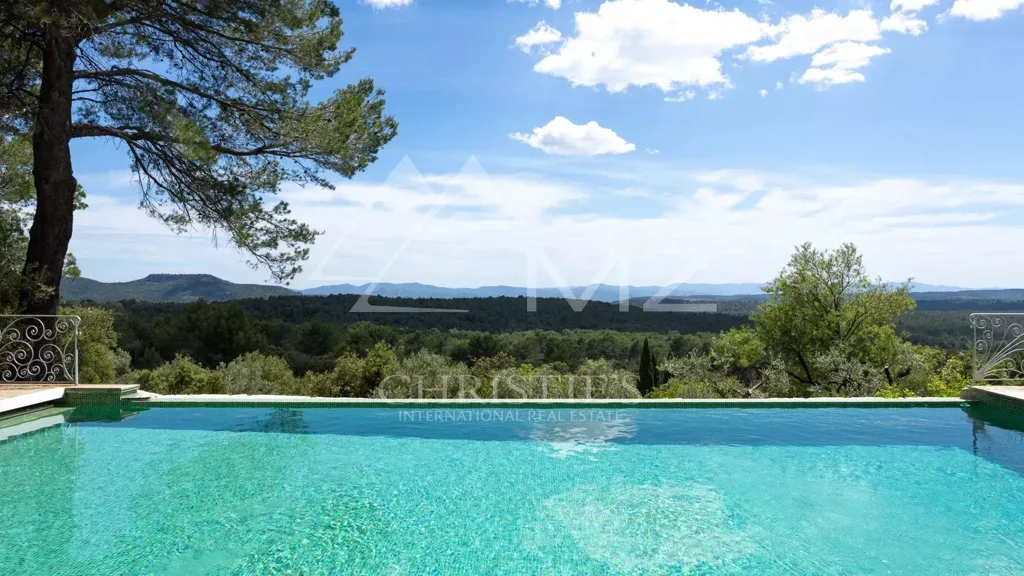 Piscine - Mas du 19ème Siècle avec Vue Panoramique à Callas