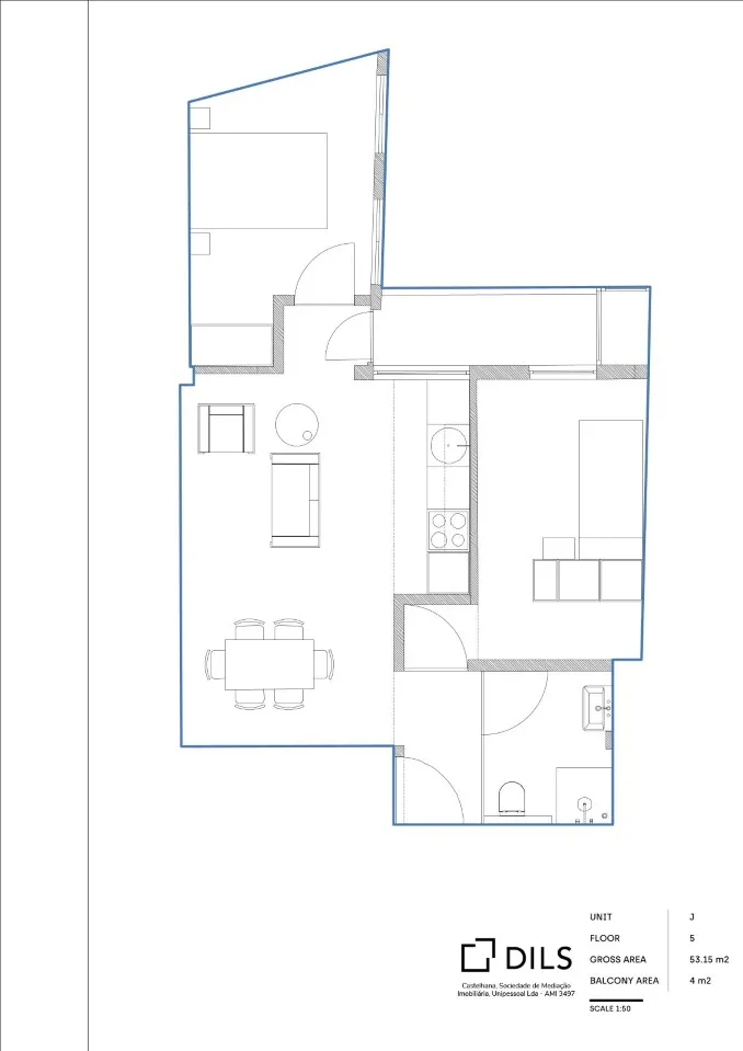 Plaan - T2 Apartment with Balcony in Porto