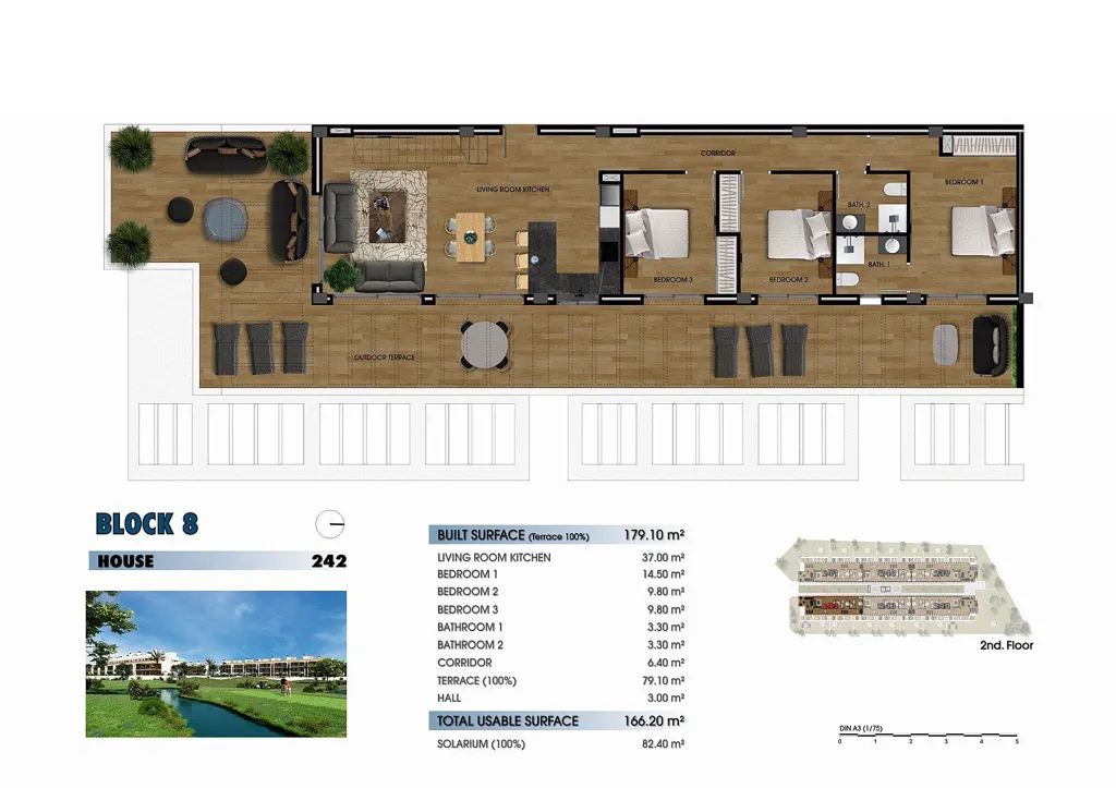 Plan - Golf-Adjacent Apartments with Pool in Los Alcázares