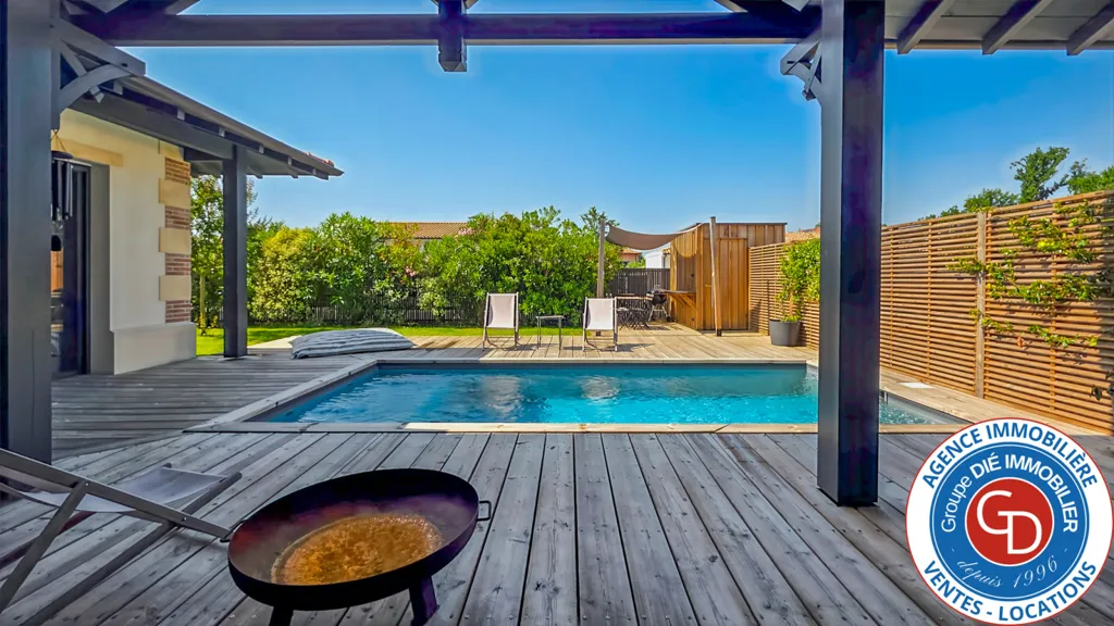 Bassein - Contemporary Villa with Pool in Mios