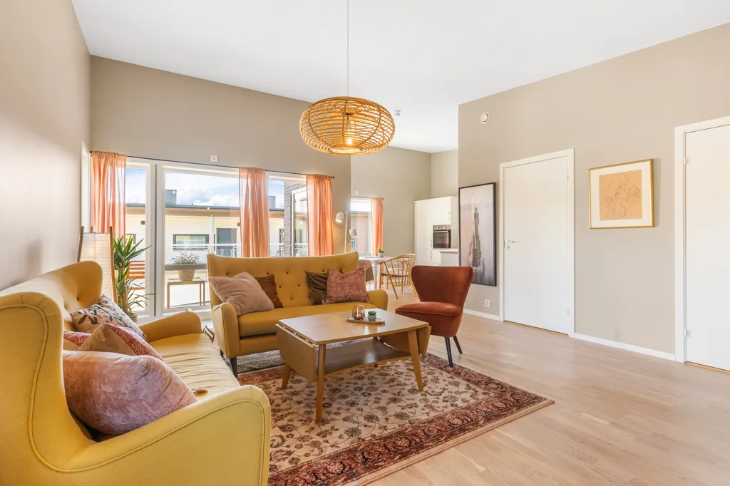 Soggiorno - Luxurious 3-Bedroom Flat with Balcony in Selfors