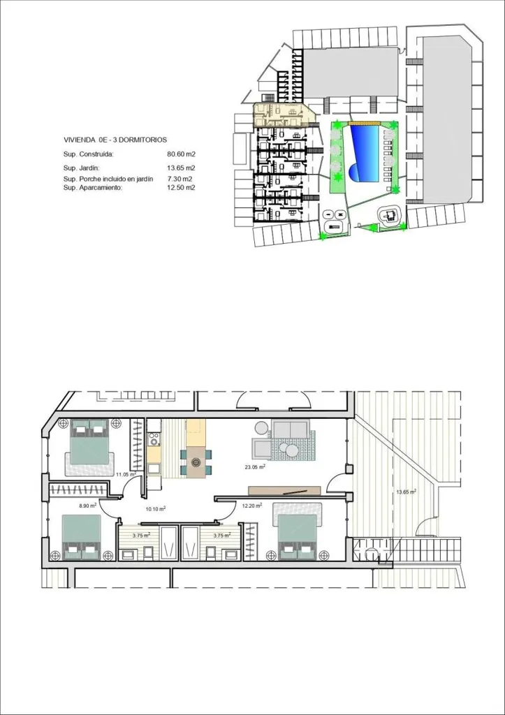 Plan - New Build Bungalow with Pool in Roldán