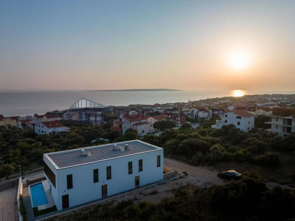 Aerial - Modern Villa with Private Pool in Mandram, Pag