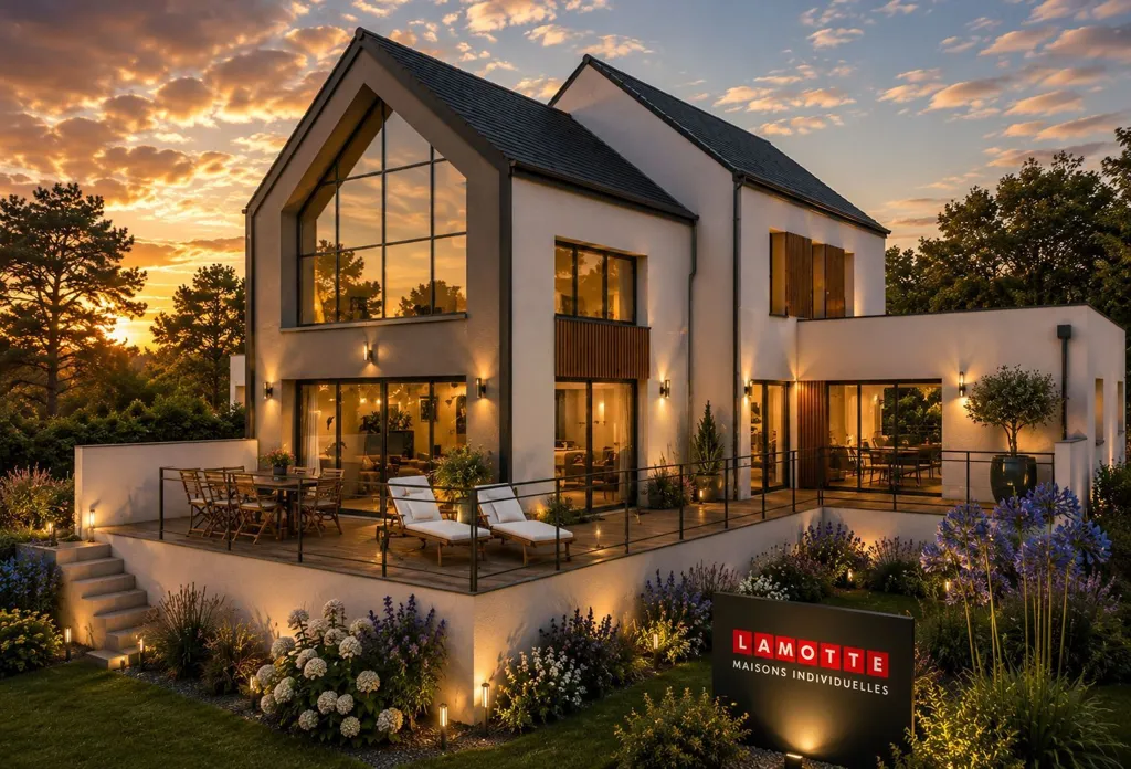 Exterior - Contemporary House with Large Terrace in Plaintel