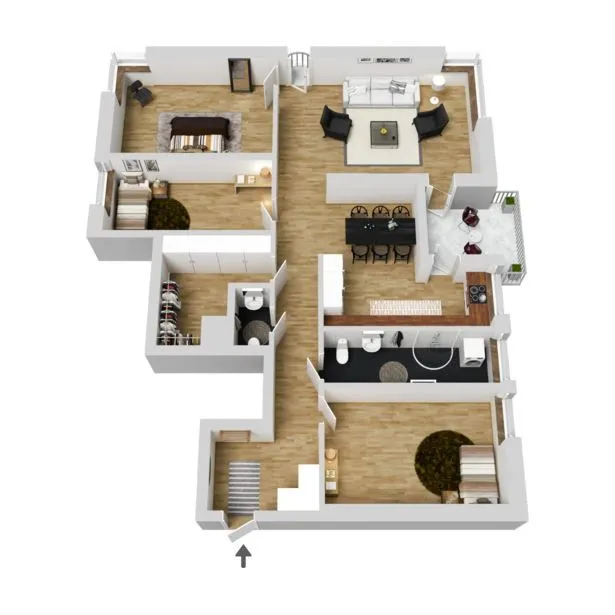 Plan - Apartment with Balcony in Sörgården