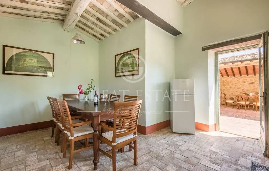 Dining Room - Rustic Tuscan Cottage with Pool in Radicondoli