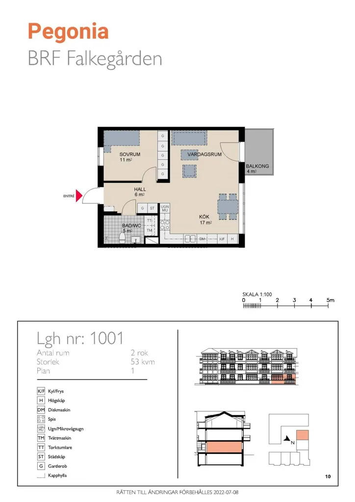 Plan - Modern Apartment with Balcony in Fjällbacka