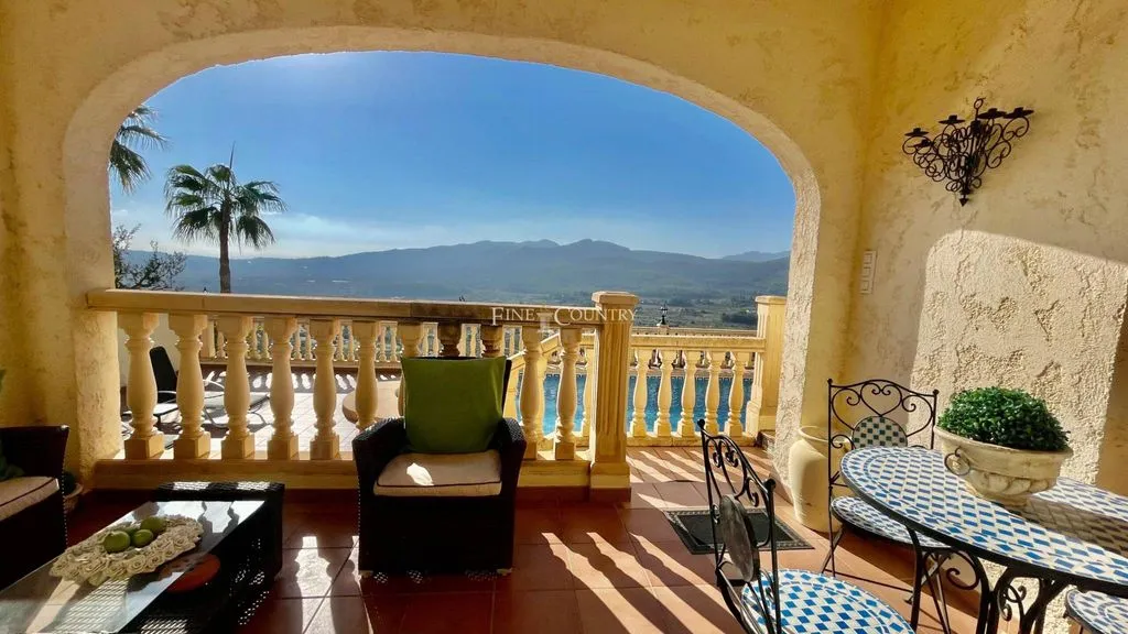 Terrasse - Luxury Villa with Pool in Jalon Valley, Valencia