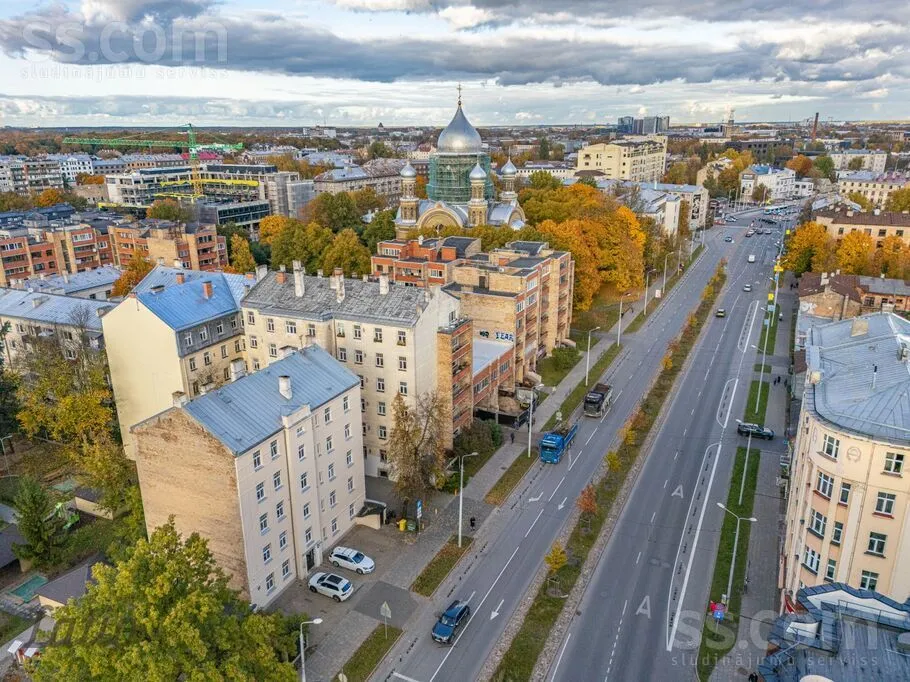 Vue aérienne - Apartment with Gas Heating in Grīziņkalns, Riga
