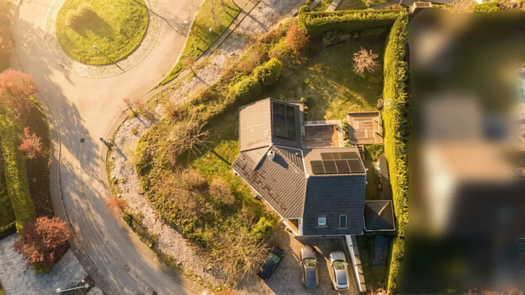 Aerial - Architectural Villa with Terrace in Wavre