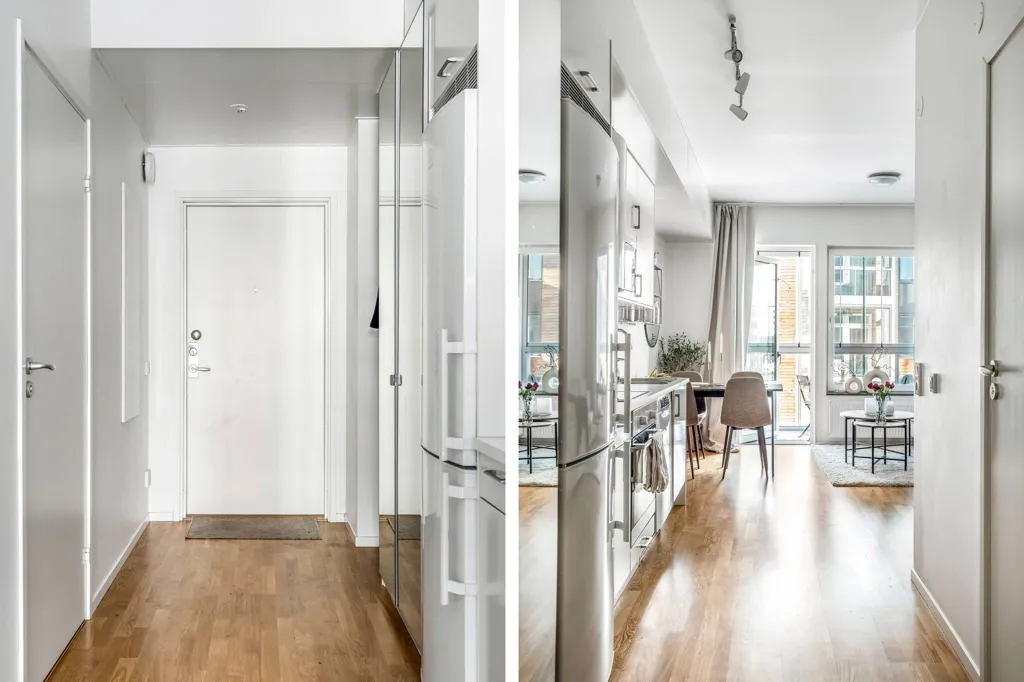 Entrée - Modern Flat with Glass Balcony in Hägerneholm