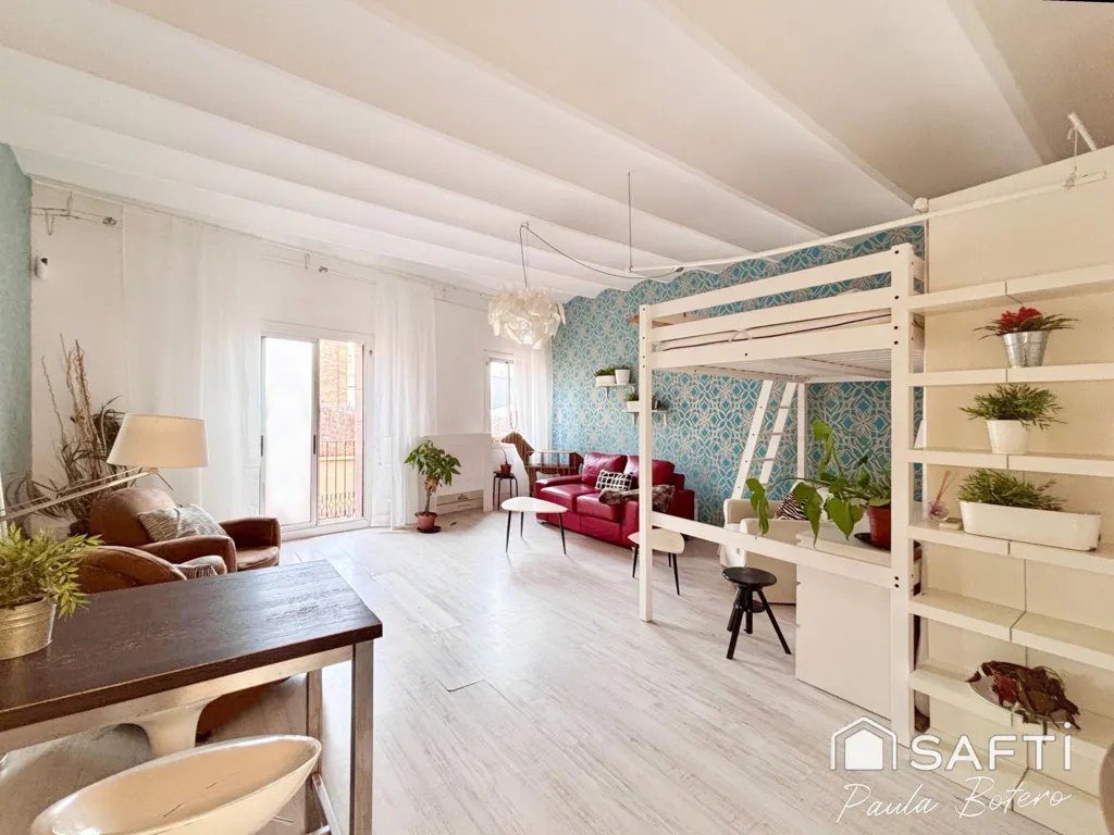Séjour - Loft with Terrace in El Raval