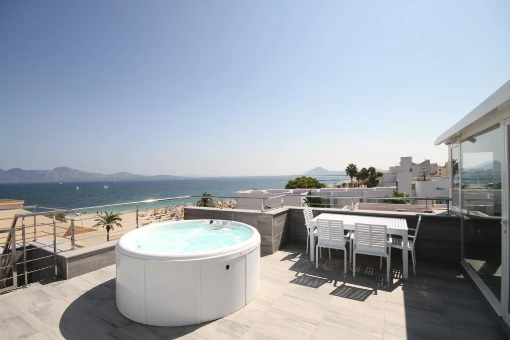Terrasse - Duplex Apartment with Jacuzzi Terrace in Pollença
