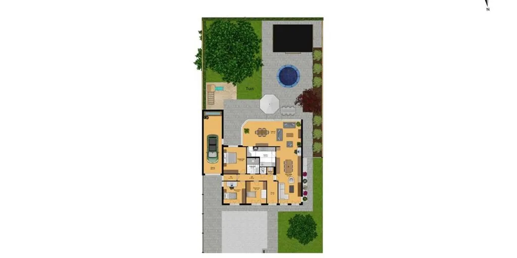Planimetria - Low-Rise Villa with Garden in Edegem