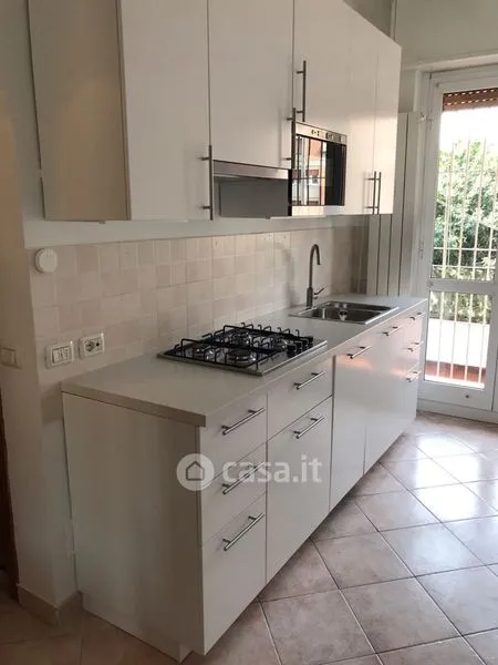 Kitchen - Modern Studio with Balcony in Milan