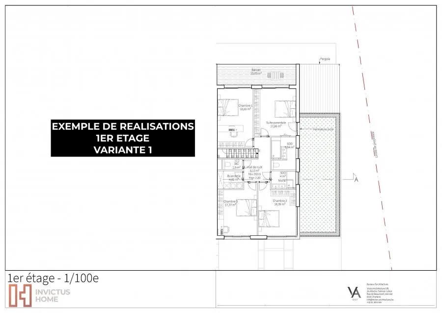 Plan - Terrain Constructible Libre de 3 Côtés à Helmsange
