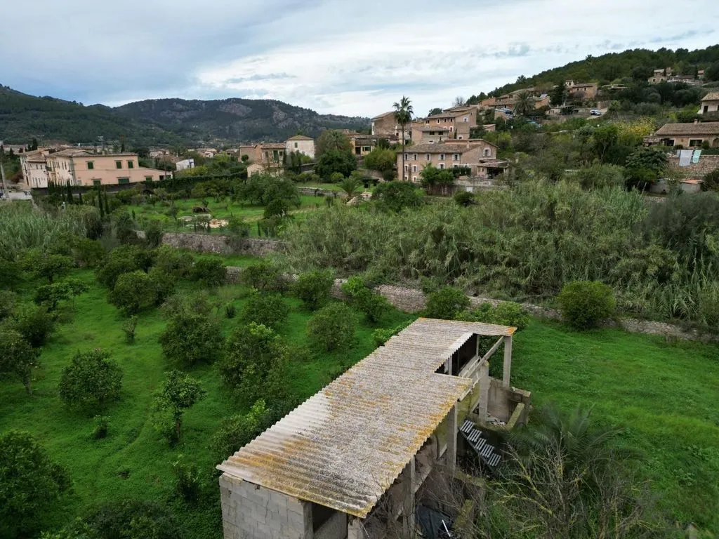 Vue aérienne - Building Land with Stream in Soller, Mallorca