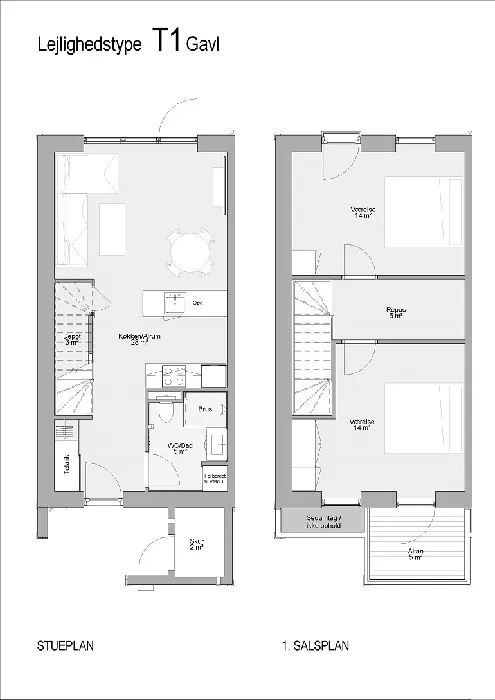 Plaan - Modern Flat with Terrace in Årslev
