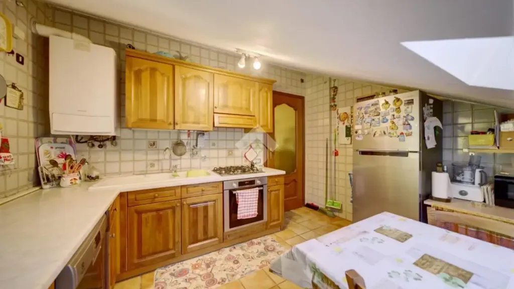 Cuisine - Apartment with Terraced View in Villarbasse