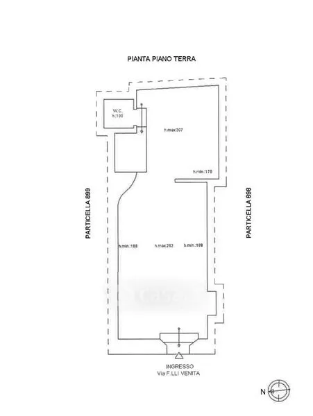 Plan - Apartment with Balcony and Terrace in Ferrandina