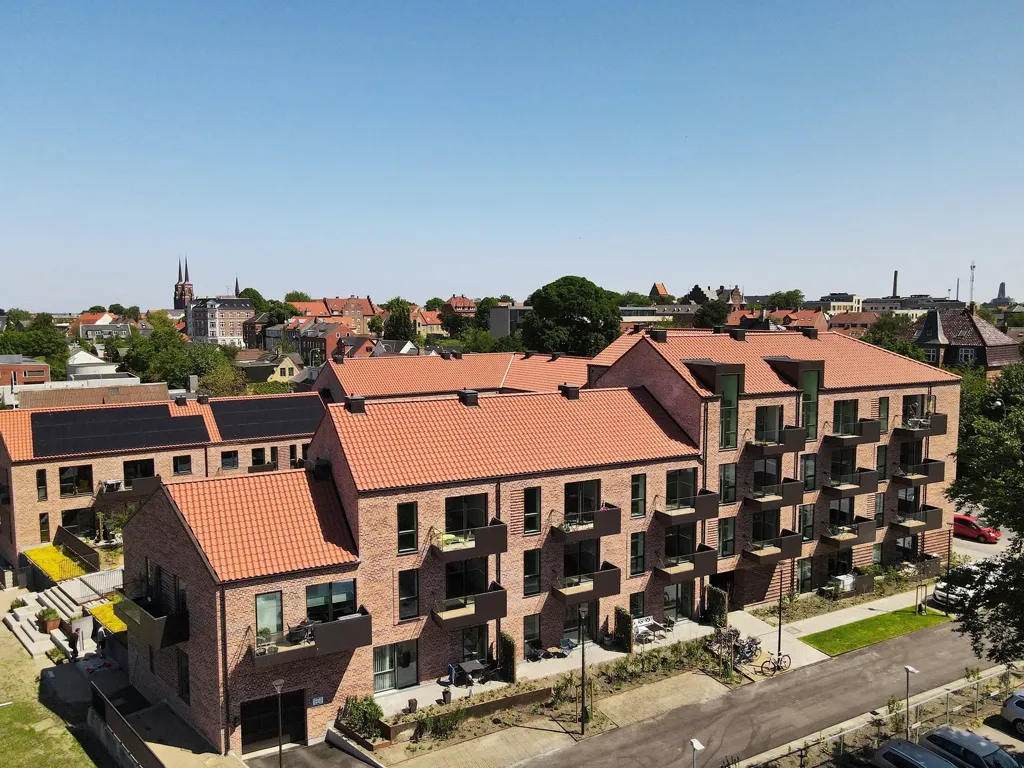 Vue aérienne - Modern Flat with Terrace in Roskilde