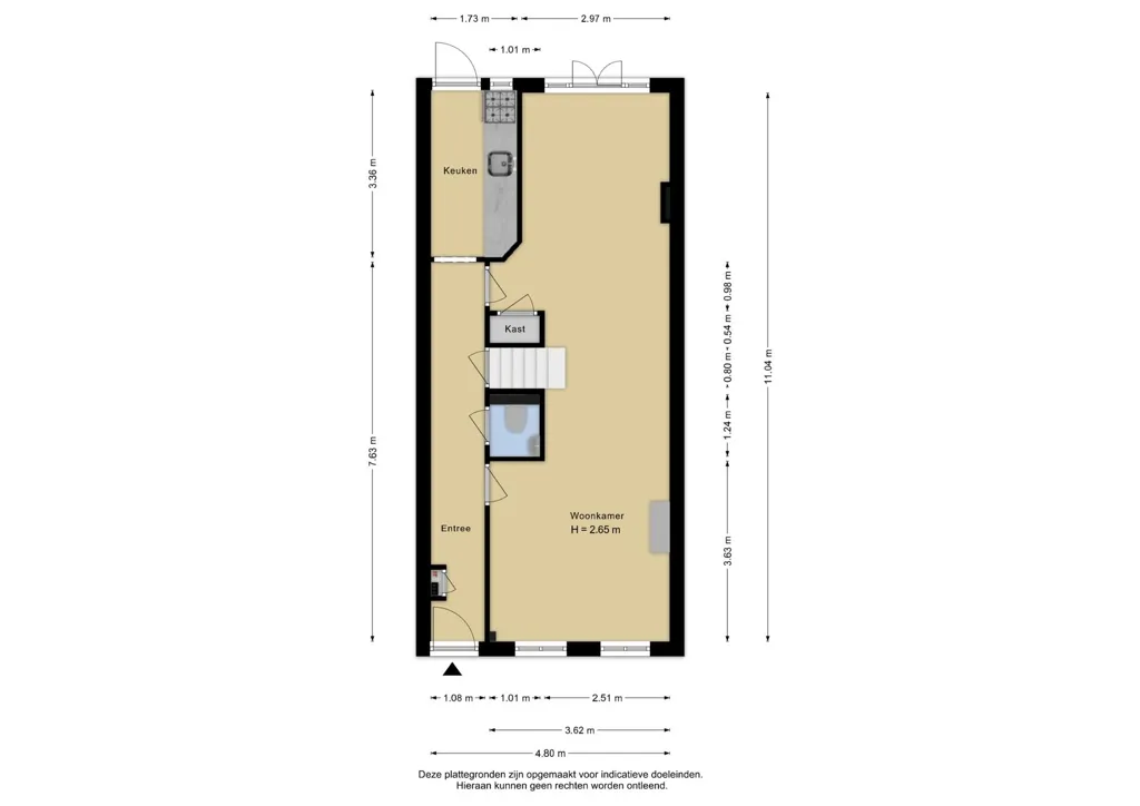 Floor Plan - 4-room house in Leiden