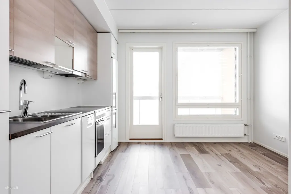 Cucina - Modern Flat with Balcony in Oulu City Centre