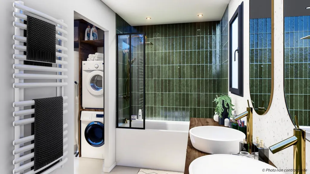 Salles de bain - Maison Neuve de 3 Chambres avec Jardin à Construire