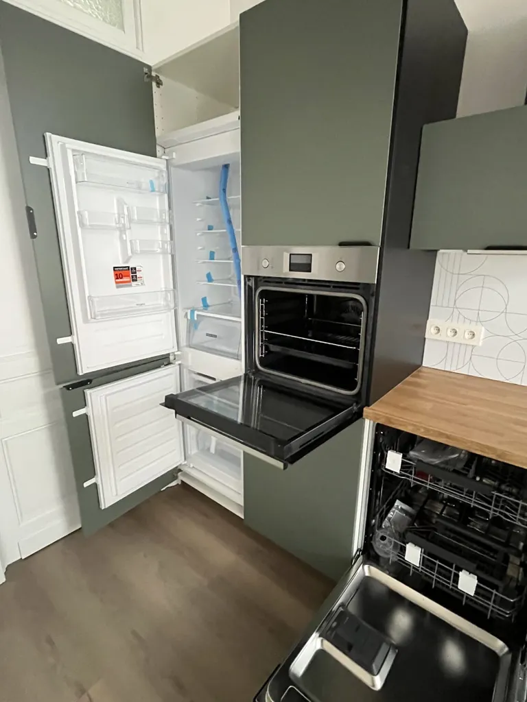 Cuisine - Duplex Rénové avec Balcon à Schaerbeek