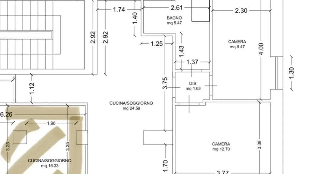 Plan - Bright Triplex with Terrace in Alghero